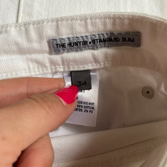 S.M.N. Studio mens "The Hunter" jeans sz 34 white denim standard slim - Picture 6 of 7